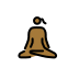 woman in lotus position: medium-dark skin tone on OpenMoji