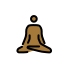 man in lotus position: medium-dark skin tone on OpenMoji