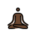person in lotus position: dark skin tone on OpenMoji