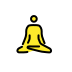 man in lotus position on OpenMoji