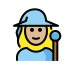 woman mage: medium-light skin tone on OpenMoji