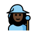 woman mage: dark skin tone on OpenMoji