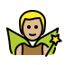 man fairy: medium-light skin tone on OpenMoji