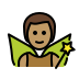 man fairy: medium skin tone on OpenMoji