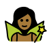 woman fairy: medium-dark skin tone on OpenMoji