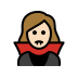 woman vampire: light skin tone on OpenMoji