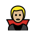 man vampire: medium-light skin tone on OpenMoji