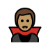 man vampire: medium skin tone on OpenMoji