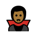 man vampire: medium-dark skin tone on OpenMoji