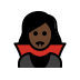 woman vampire: dark skin tone on OpenMoji