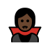 vampire: dark skin tone on OpenMoji