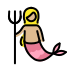 mermaid: medium-light skin tone on OpenMoji