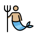 merman: medium-light skin tone on OpenMoji
