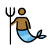 merman: medium-dark skin tone on OpenMoji