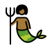 merperson: medium-dark skin tone on OpenMoji