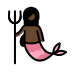 mermaid: dark skin tone on OpenMoji