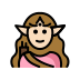 woman elf: light skin tone on OpenMoji