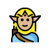 man elf: medium-light skin tone on OpenMoji