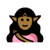 woman elf: medium-dark skin tone on OpenMoji