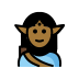 man elf: medium-dark skin tone on OpenMoji