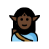 man elf: dark skin tone on OpenMoji