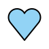 light blue heart on OpenMoji