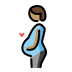 pregnant person: medium skin tone on OpenMoji