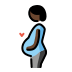 pregnant person: dark skin tone on OpenMoji