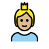 person with crown: medium-light skin tone on OpenMoji