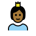 person with crown: medium-dark skin tone on OpenMoji