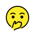 face with open eyes and hand over mouth on OpenMoji