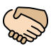 handshake: light skin tone, medium-light skin tone on OpenMoji