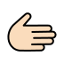 rightwards hand: light skin tone on OpenMoji