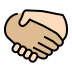 handshake: medium-light skin tone, light skin tone on OpenMoji