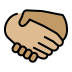 handshake: medium-light skin tone, medium skin tone on OpenMoji