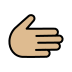 rightwards hand: medium-light skin tone on OpenMoji