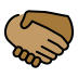 handshake: medium skin tone, medium-dark skin tone on OpenMoji