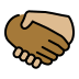 handshake: medium-dark skin tone, medium-light skin tone on OpenMoji