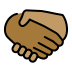 handshake: medium-dark skin tone, medium skin tone on OpenMoji