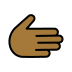 rightwards hand: medium-dark skin tone on OpenMoji