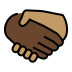 handshake: dark skin tone, medium skin tone on OpenMoji