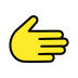 rightwards hand on OpenMoji