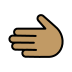 leftwards hand: medium skin tone on OpenMoji