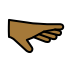 palm down hand: medium-dark skin tone on OpenMoji