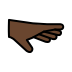 palm down hand: dark skin tone on OpenMoji