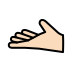 palm up hand: light skin tone on OpenMoji