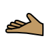 palm up hand: medium skin tone on OpenMoji