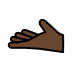 palm up hand: dark skin tone on OpenMoji