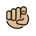 index pointing at the viewer: medium-light skin tone on OpenMoji