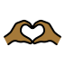 heart hands: medium-dark skin tone on OpenMoji